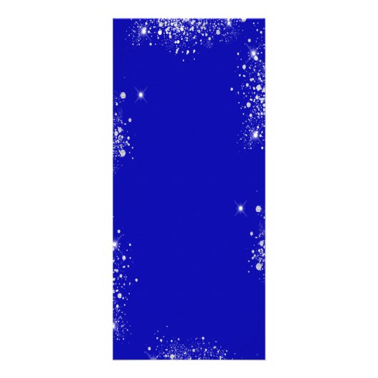 Menu Anniversaire royal bleu argenté (Dos)