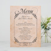 Menu antique élégant de mariage de regard (Debout devant)