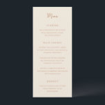 Menu Antonia Earthy Neutrals Mariage élégant<br><div class="desc">Menus de mariage élégants avec un design simple avec des polices de script et de serif.</div>