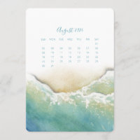 Août Stand Alone Calendrier Seashore