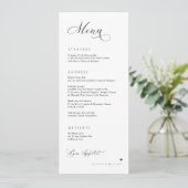 Menu Appel de luxe Calligraphie Élégant Réception de Ma (Debout devant)