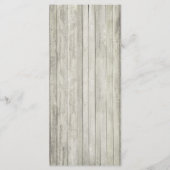 Menu Aqua Blue Beach Rustic Wood String Mariage (Dos)