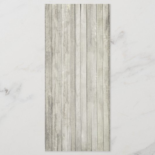 Menu Aqua Blue Beach Rustic Wood String Mariage (Dos)