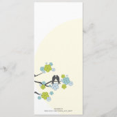 Menu Aqua Cherry Blossoms Sakura Inséparables Mariage (Dos)