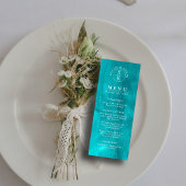 Menu Aqua Elegance Turquoise & Turquoise Mariage Aquare