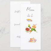 Menu Aquarelle (Devant / Derrière)