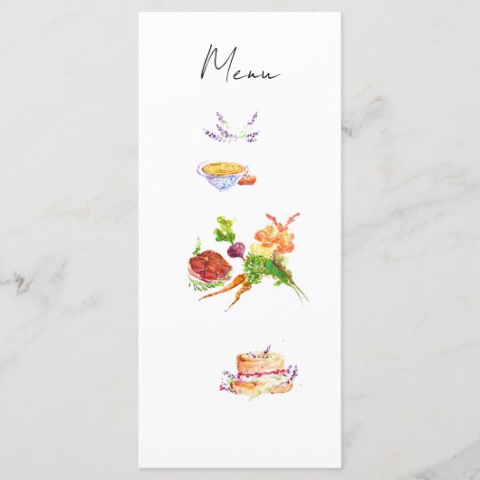 Menu Aquarelle (Devant)