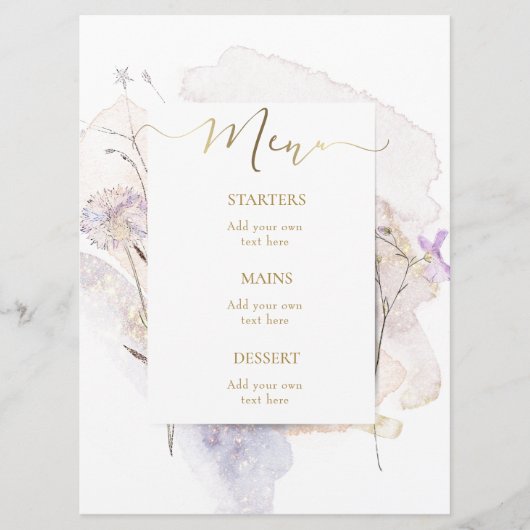 menu aquarelle (Devant)