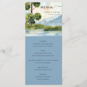 Menu Aquarelle À feuillage persistant du lac Rose Dusty (Devant)