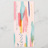 Menu Aquarelle Abstraite couleur Mariage de brosse (Dos)