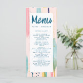 Menu Aquarelle Abstraite couleur Mariage de brosse (Debout devant)