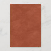Menu Aquarelle Abstraite moderne Burnt Orange Mariage (Dos)