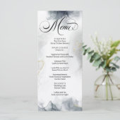 Menu Aquarelle Abstraite moderne en noir et blanc (Debout devant)