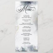 Menu Aquarelle Abstraite moderne en noir et blanc (Devant)