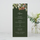Menu Aquarelle accords floraux Mariage vert (Debout devant)