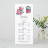 Menu Aquarelle Baker boulangerie pâtisserie Chef (Debout devant)