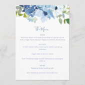 Menu Aquarelle Bleu Clair Chic Script Floral Custom (Devant)