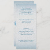 Menu Aquarelle bleu moderne (Devant / Derrière)