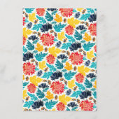 Menu Aquarelle bleu naturel Jaune Mariage de tournesols (Dos)