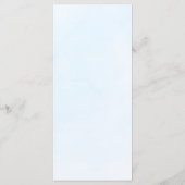 Menu Aquarelle bleu poussiéreux Dîner de finition succu (Dos)