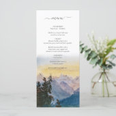 Menu Aquarelle Blue Mountains Pine Mariage (Debout devant)
