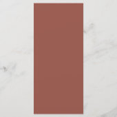 Menu Aquarelle Boho Abstraite | Dîner rouille (Dos)