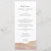 Menu Aquarelle Boho Abstraite | Dîner rouille (Devant)