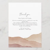 Menu Aquarelle Boho Abstraite | Doux Fawn (Devant)