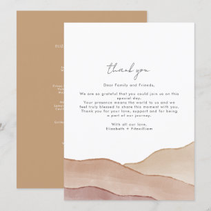 Menu Aquarelle Boho Abstraite Doux Fawn