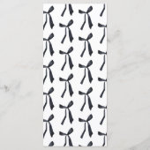 Menu Aquarelle Bow Noir Anniversaire Dîner (Dos)