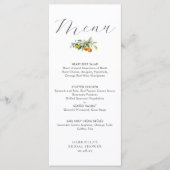 Menu Aquarelle Citron Fête des mariées Citrus Orange (Devant)