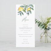 Menu Aquarelle Citron Fête des mariées principale Squee (Debout devant)