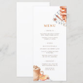 Menu Aquarelle Citrouille tarte Thanksgiving Dîner (Devant / Derrière)