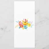 Menu Aquarelle colorée brillante Florale (Dos)