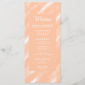 Menu Aquarelle couleur Fuzz Peach Motif Abstrait (Devant)