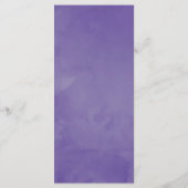 Menu Aquarelle couleur ultra violet Combo Mariage flora (Dos)