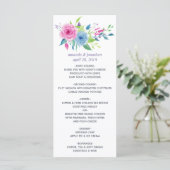 Menu Aquarelle couleur ultra violet Combo Mariage flora (Debout devant)