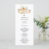 Menu Aquarelle d'automne moderne Citrouilles & Fleurs (Debout devant)