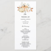 Menu Aquarelle d'automne moderne Citrouilles & Fleurs (Devant)