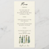 Menu Aquarelle de golf (Devant)