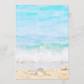 Menu Aquarelle de Plage (Dos)
