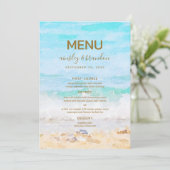 Menu Aquarelle de Plage (Debout devant)