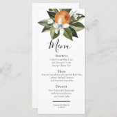 Menu Aquarelle de verdure orangée (Devant / Derrière)