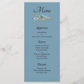 Menu Aquarelle d'été Mariage floral (Dos)