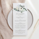 Menu Aquarelle d'ivoire Mariage floral<br><div class="desc">Aquarelle d'ivoire Menu Mariage Floral</div>