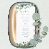 Menu Aquarelle Eucalyptus Emerald Vert Botanique