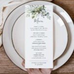 Menu Aquarelle Eucalyptus Verdure Dîner Mariage<br><div class="desc">Pour plus de personnalisation,  cliquez sur le lien "customiser plus" et utilisez notre outil de conception pour modifier ce modèle.</div>