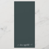 Menu aquarelle eucalyptus vert sauge (Dos)