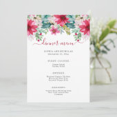 Menu Aquarelle Fleurs de vacances | MARIAGE (Debout devant)
