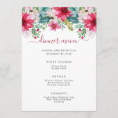 Menu Aquarelle Fleurs de vacances | MARIAGE (Devant)